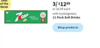 Walgreens 12-Pack Soft Drinks offer