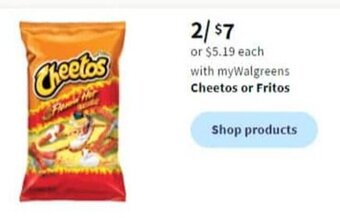 Walgreens Cheetos or Fritos offer
