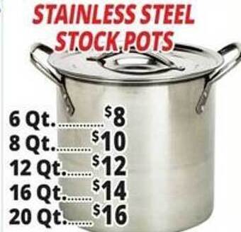 Ocean State Job Lot Stainless steel stock pots offer