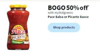Walgreens Pace Salsa or Picante Sauce offer