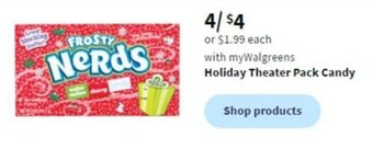 Walgreens Holiday Theater Pack Candy offer