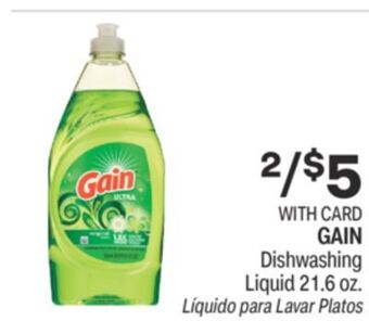 CVS Gain dishwashing liquid 21.6 oz. offer