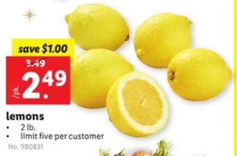 Lidl Lemons offer