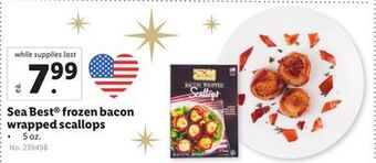 Lidl Sea best® frozen bacon wrapped scallops offer