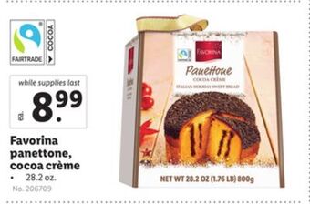 Lidl Favorina panettone, cocoa crème offer