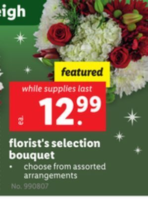 Lidl Florist's selection bouquet offer