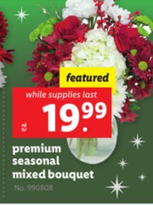 Lidl Premium seasonal mixed bouquet offer