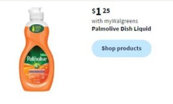 Walgreens Palmolive Dish Liquid offer