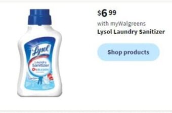 Walgreens Lysol Laundry Sanitizer offer
