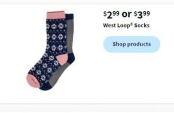 Walgreens West Loop Socks offer