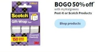 Walgreens Post-It or Scotch Products offer