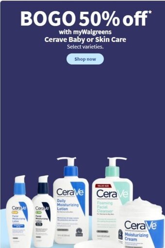 Walgreens Cerave Baby or Skin Care offer