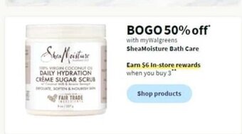 Walgreens SheaMoisture Bath Care offer