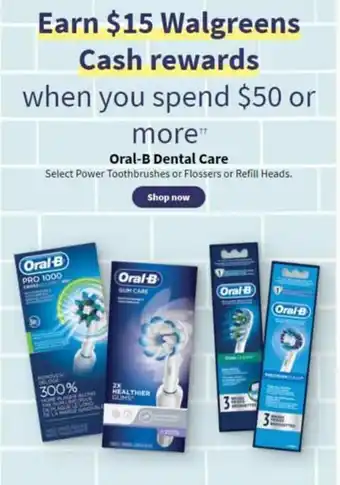 Walgreens Oral-B Dental Care offer