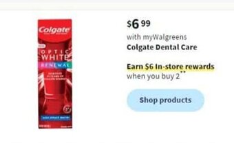 Walgreens Colgate Dental Care offer