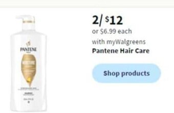 Walgreens Pantene Hair Care offer