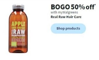 Walgreens Real Raw Hair Care offer