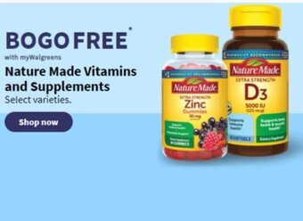 Walgreens Nature Made Vitamins and Supplements offer