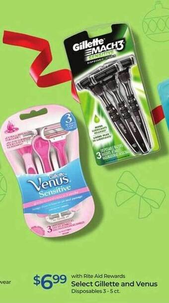 Rite Aid Gillette and venus offer
