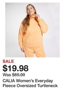 Dick's Sporting Goods Calia women's everyday fleece oversized turtleneck offer