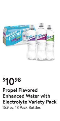 Walmart Propel flavored enhanced water with electrolyte variety pack offer