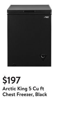 Walmart Arctic king 5 cu ft chest freezer, black offer