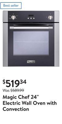 Walmart Magic chef 24" electric wall oven with convection offer