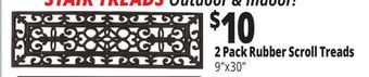 Ocean State Job Lot 2 pack rubber scroll treads offer