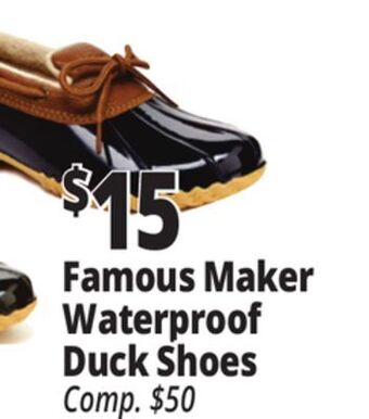 Ocean State Job Lot Famous maker waterproof duck shoes offer