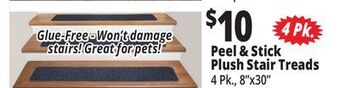 Ocean State Job Lot Peel & stick plush stair treads offer