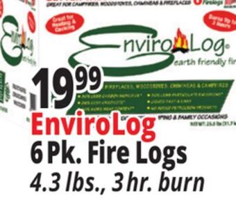 Ocean State Job Lot Envirolog 6pk. fire logs offer
