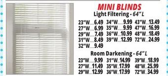 Ocean State Job Lot Mini blinds offer