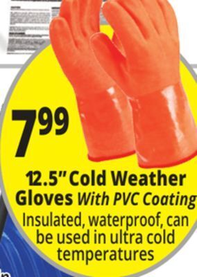 Ocean State Job Lot 12.5" cold weather gloves with pvc coating offer
