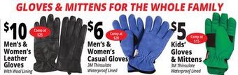 Ocean State Job Lot Gloves & mittens for the whole family offer