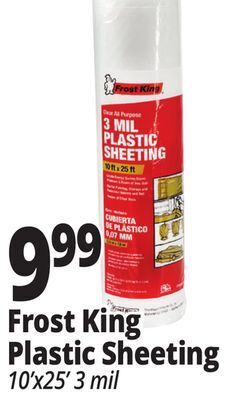 Ocean State Job Lot Frost king plastic sheeting offer