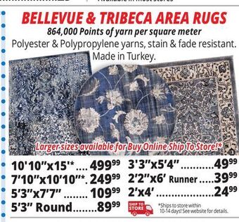 Ocean State Job Lot Bellevue & tribeca area rugs offer