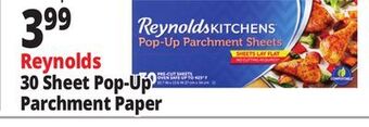 Ocean State Job Lot Reynolds 30 sheet pop-up parchment paper offer