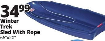 Ocean State Job Lot Winter trek sled with rope offer