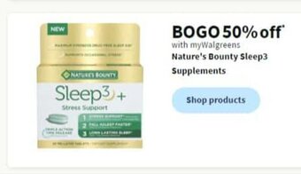 Walgreens Nature's Bounty Sleep3 Supplements offer