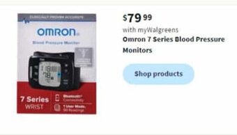 Walgreens Omron 7 Series Blood Pressure Monitors offer
