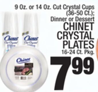 C Town Chinet crystal plates 16-24 ct. pkg. offer