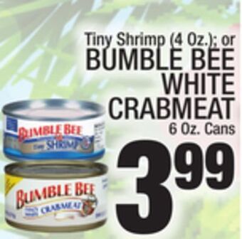 C Town Bumble bee white crabmeat 6 oz. cans offer