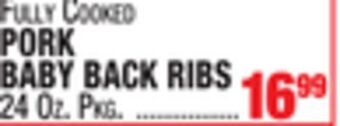 C Town Pork baby back ribs offer