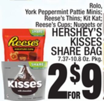 C Town Hershey's kisses share bag offer