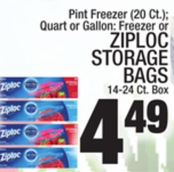 C Town Ziploc storage bags 14-24 ct. box offer
