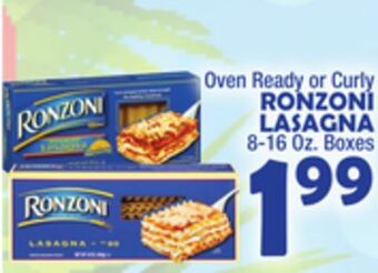 Bravo Supermarkets Ronzoni lasagna offer