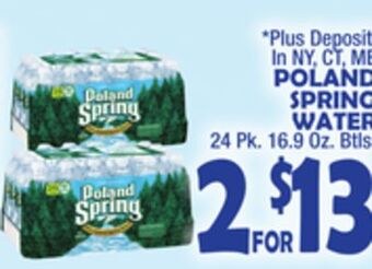 Bravo Supermarkets Poland spring water offer