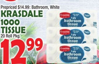 Bravo Supermarkets Krasdale 1000 tissue offer