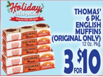Bravo Supermarkets Thomas' 6 pk. english muffins offer