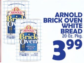 Bravo Supermarkets Arnold brick oven white bread offer